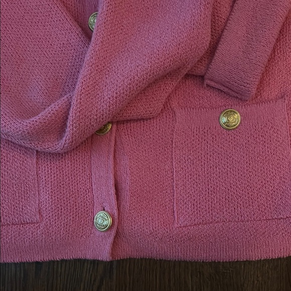 Zara Pink Knit Cardigan with Buttons - Picture 8 of 8